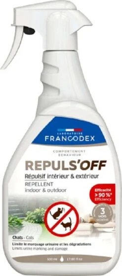 Francodex Repuls’off Intérieur Et Extérieur Chat 500 Ml