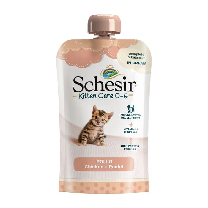 Schesir Kitten Care Crème Poulet Chaton 150 G 1 Schesir Kitten Care Crème Poulet Chaton 150 G
