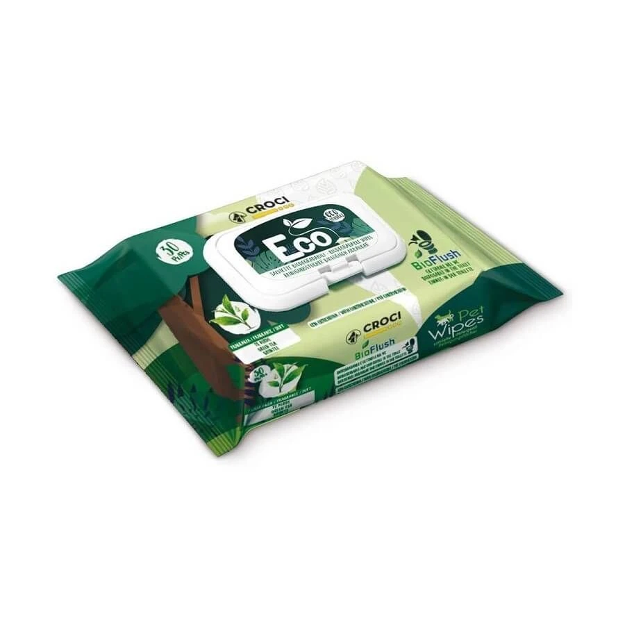 Croci Eco Tea & Chlor Lingettes X30 1 Croci Eco Tea & Chlor Lingettes X30