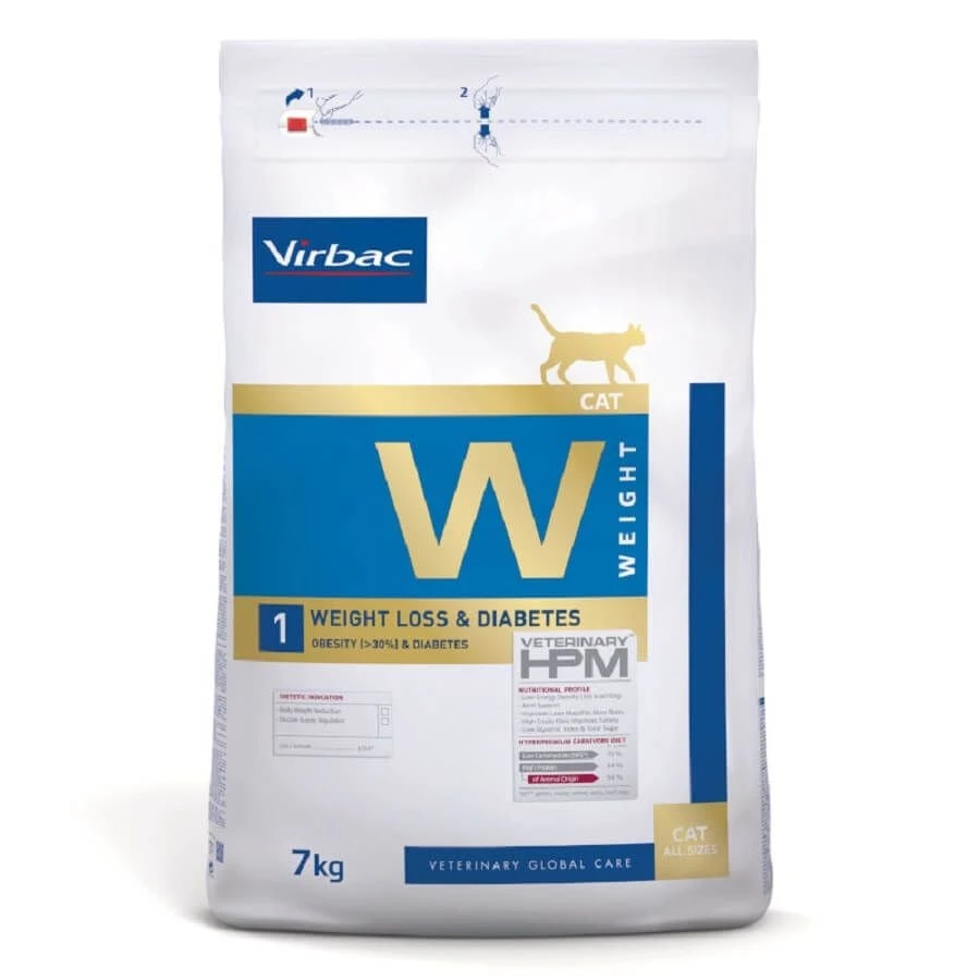 Virbac Veterinary HPM Weight Loss & Diabetes W1 Chat 7 Kg 1 Virbac Veterinary HPM Weight Loss & Diabetes W1 Chat 7 Kg