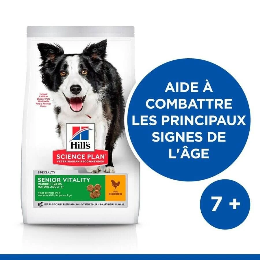 Hill's Science Plan Canine Mature Adult 7+ Senior Vitality Medium Poulet 14 Kg 3 Hill's Science Plan Canine Mature Adult 7+ Senior Vitality Medium Poulet 14 Kg â Image 3