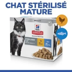 Hill's Science Plan Feline Mature Sterilised Pack Mixte Sachets 12 X 85 G -Trixie Boutique 52742073118 2 science plan chat g mature sterilised sachets repas poulet