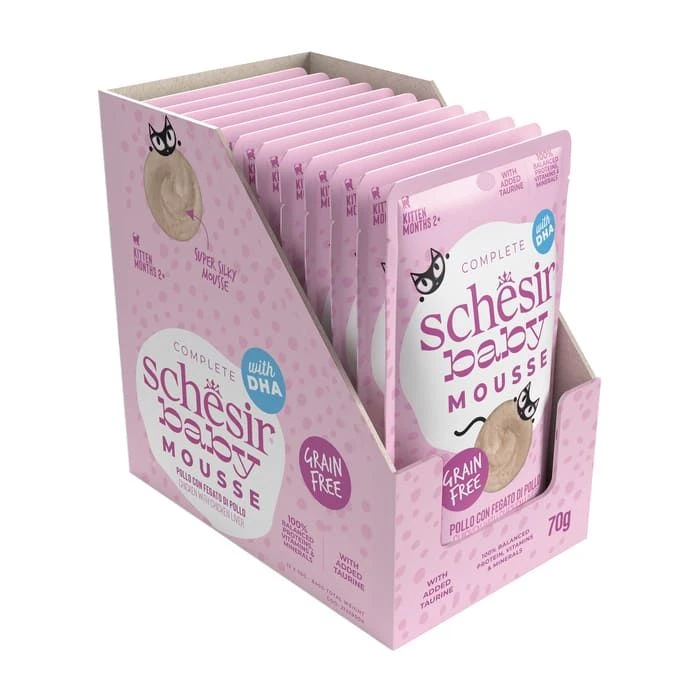 Schesir Baby Mousse Poulet Chaton 12 X 70g 3 Schesir Baby Mousse Poulet Chaton 12 X 70g – Image 3