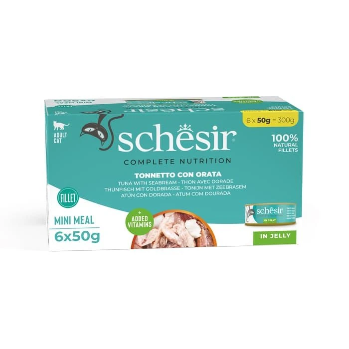 Schesir Thon Et Daurade En Gelée Chat 6 X 50 G 1 Schesir Thon Et Daurade En Gelée Chat 6 X 50 G