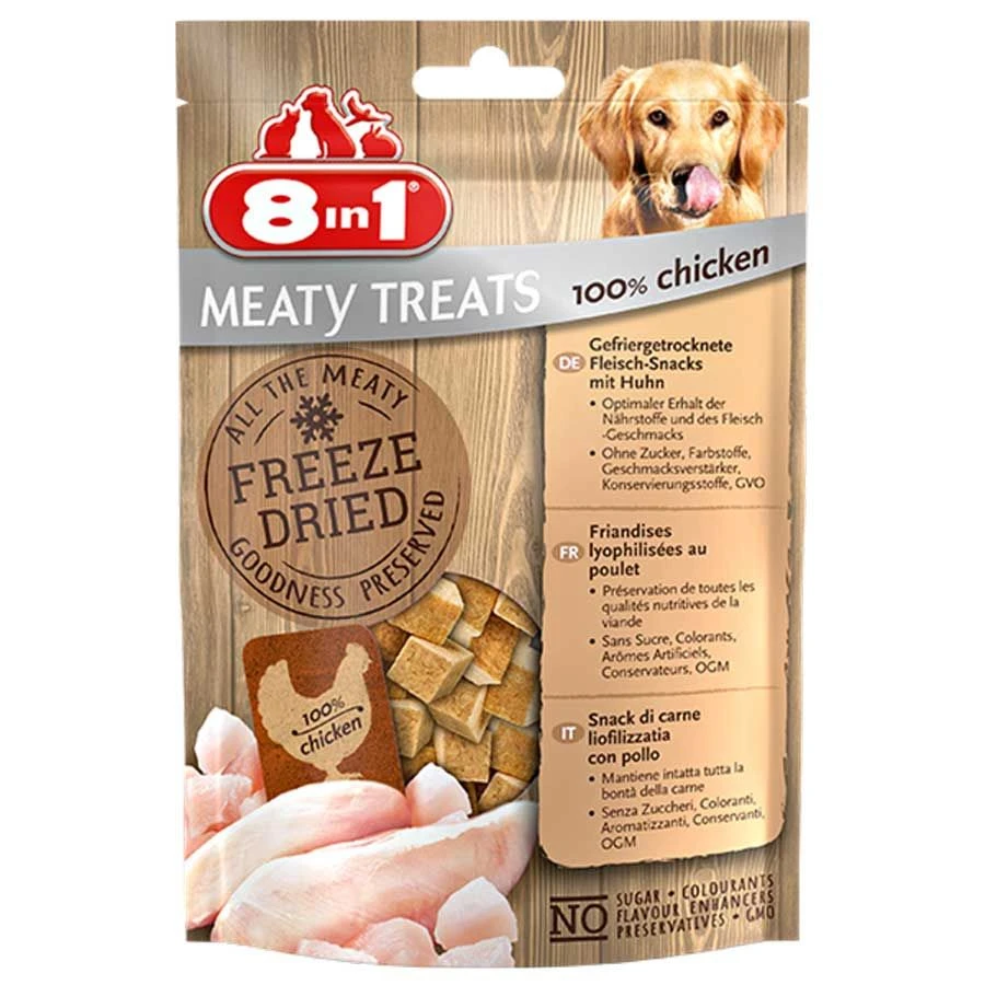 8in1 Freeze Dried Meaty Treats 100 % Blanc De Poulet Pour Chien 50 G 1 8in1 Freeze Dried Meaty Treats 100 % Blanc De Poulet Pour Chien 50 G