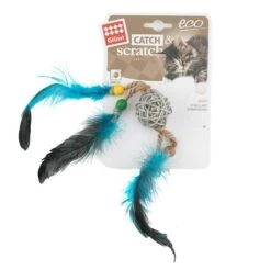 Bubimex Balle Eco-Line Grise 4 Plumes Pour Chat - Destockage