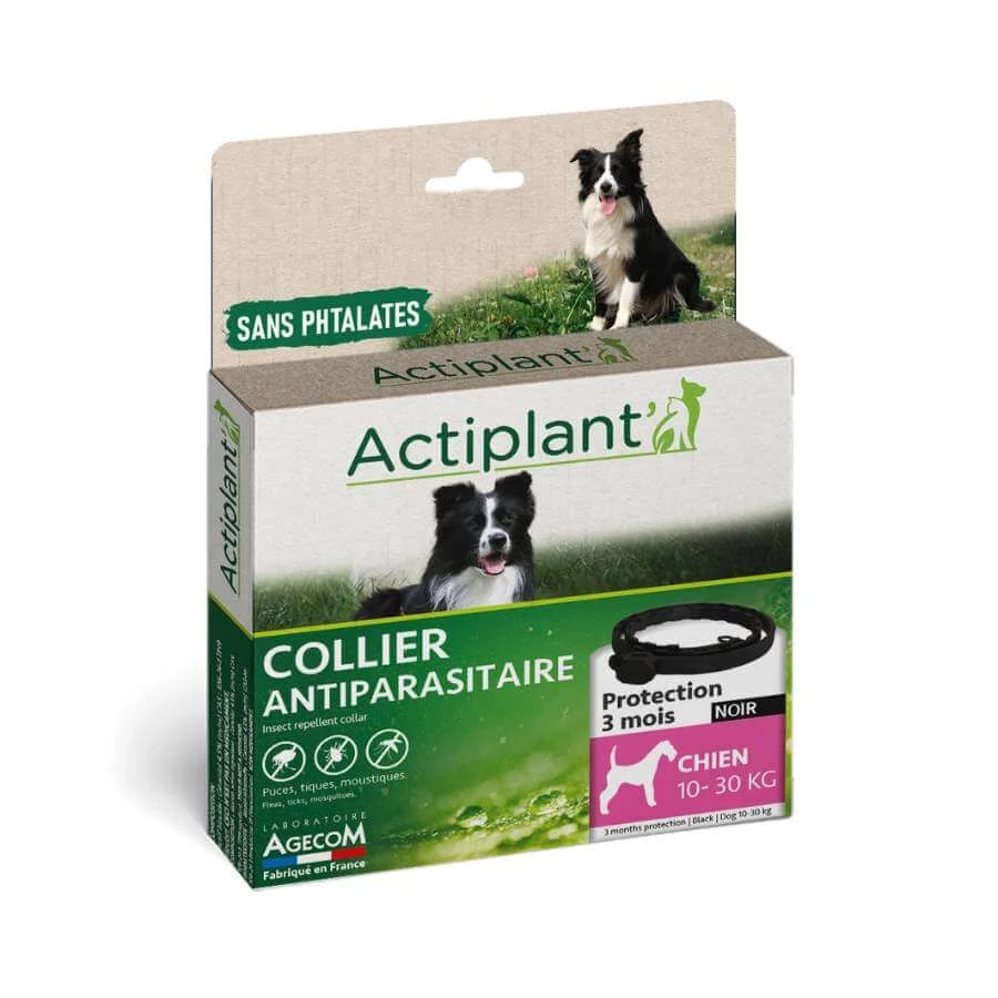 Actiplant Collier Antiparasitaire Noir Chien 15-30 Kg 1 Actiplant Collier Antiparasitaire Noir Chien 15-30 Kg