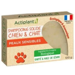 Actiplant Shampooing Solide Peaux Sensibles Chien Chat 100 G