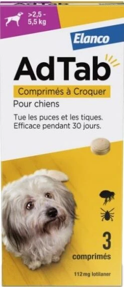AdTab Chien De 2,5 à 5,5 Kg 3 Cps