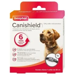 Beaphar Canishield Collier Grand Chien Contre Puces, Tiques, Moustiques 65 Cm