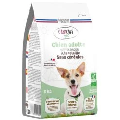 Canichef Croquettes BIO Sans Céréales, Sans Gluten Chien Petite Race 5 Kg