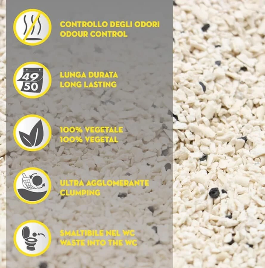 Croci Litière Tofu Clean Charbon Actif Chat 4.5 Kg 2 Croci Litière Tofu Clean Charbon Actif Chat 4.5 Kg – Image 2