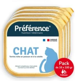 Préférence Chat Humide Poisson Et Volaille 16 X 100 G