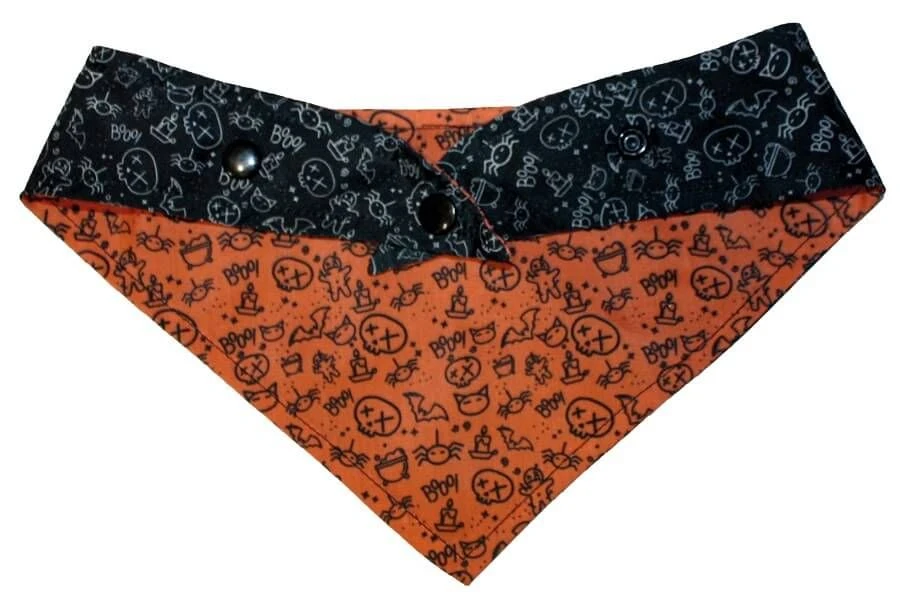 Croci Halloween Bandana Tricky Double Pour Chien 25-35 Cm 1 Croci Halloween Bandana Tricky Double Pour Chien 25-35 Cm