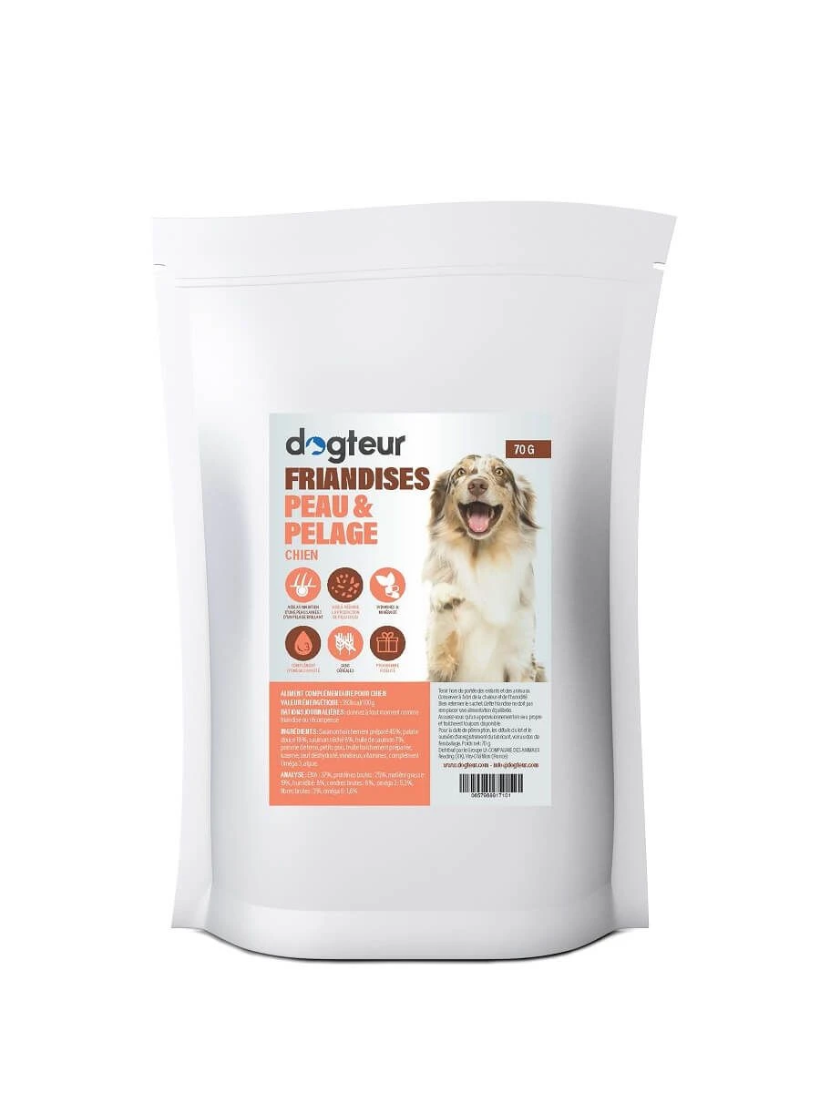 Dogteur Friandises Chien Peau Et Pelage 70 G 1 Dogteur Friandises Chien Peau Et Pelage 70 G