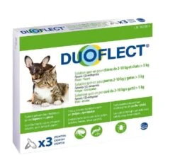 Duoflect Chien 2-10 Kg Et Chat > 5kg 3 Pipettes - 6 Mois