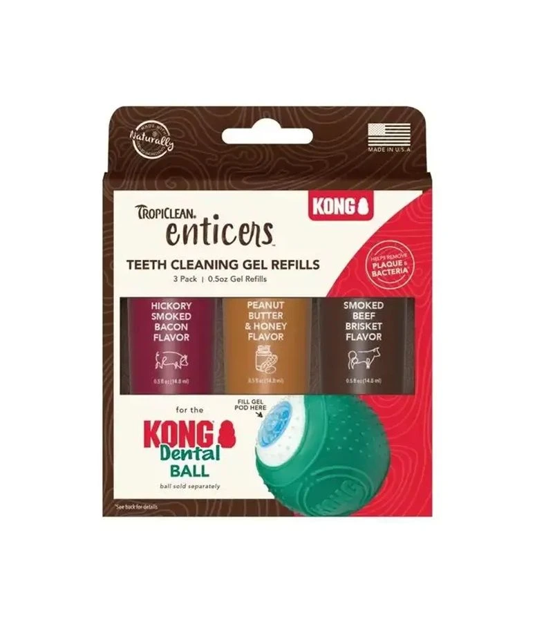 KONG Gels Limpiadores Dientes Pour Dental Ball 3 X 14.08 Ml 1 KONG Gels Limpiadores Dientes Pour Dental Ball 3 X 14.08 Ml