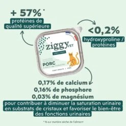 Ziggy Pâtée Chat Urologie 4 X 100 G -Trixie Boutique newpateeurologie porc3