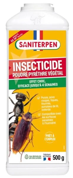 Saniterpen Insecticide Poudre Au Pyrèthre Végétal 500 G