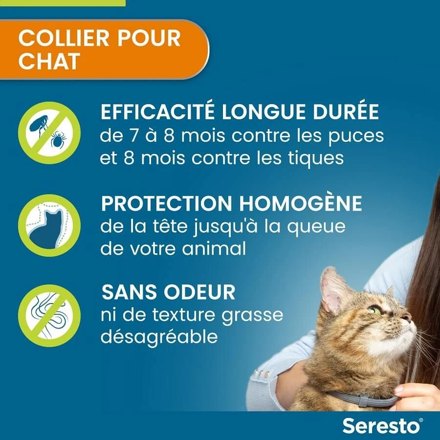 Seresto Collier Antiparasitaire Chat X2 5 Seresto Collier Antiparasitaire Chat X2 – Image 5