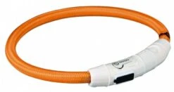 Trixie Collier Lumineux USB Flash Orange Chien M-L