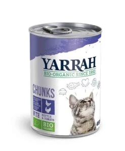 Trixie Boutique -Trixie Boutique yarrah bio bouche es de poulet et dinde en sauce aux orties et a la tomate pour chat 12 x 405 grs