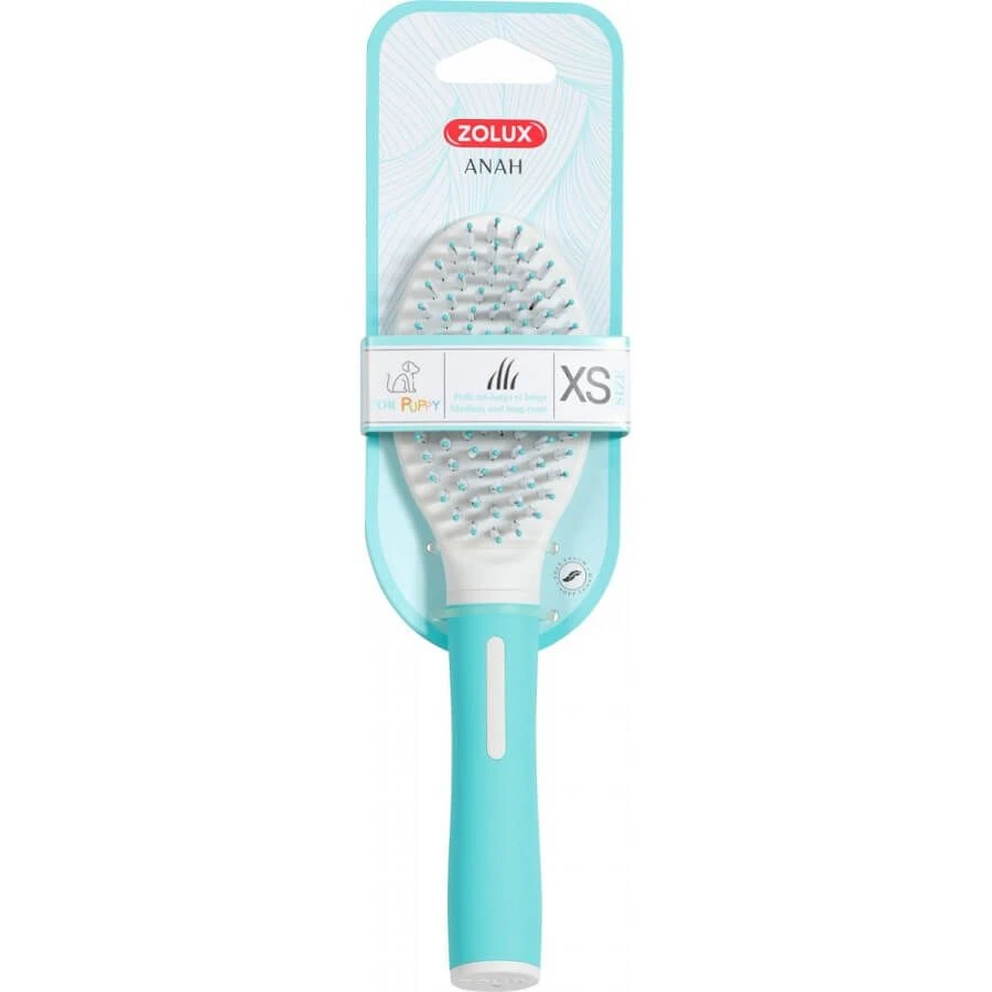 Zolux Anah Brosse Bi-matière Puppy Bleu 1 Zolux Anah Brosse Bi-matière Puppy Bleu